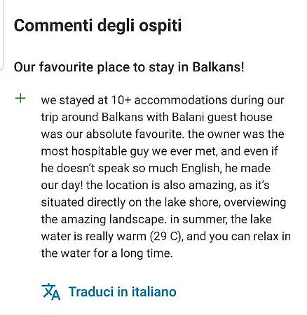 Rooms Balani Restorant Fronte Lago *